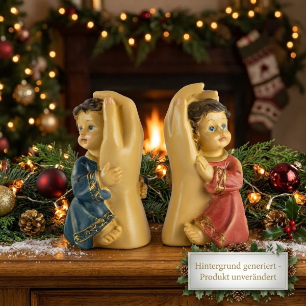 2er Set Schützende Hände ca. 11,5 cm - Weihnachtsdekoration